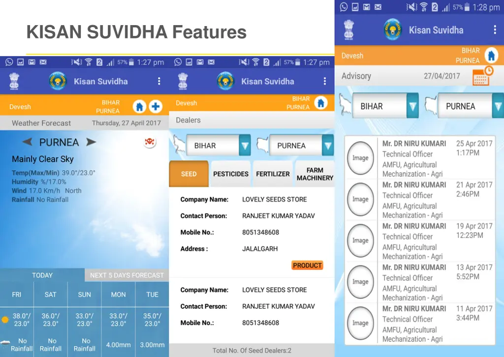 kisan suvidha features