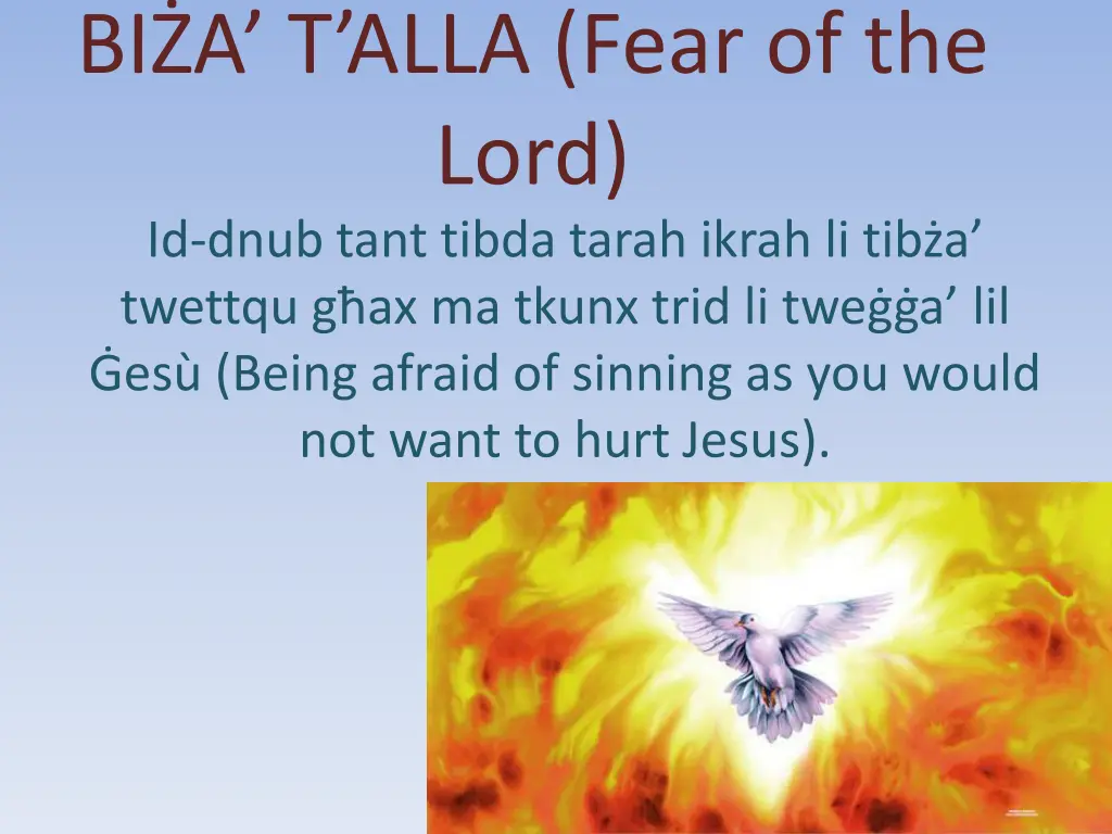 bi a t alla fear of the lord id dnub tant tibda