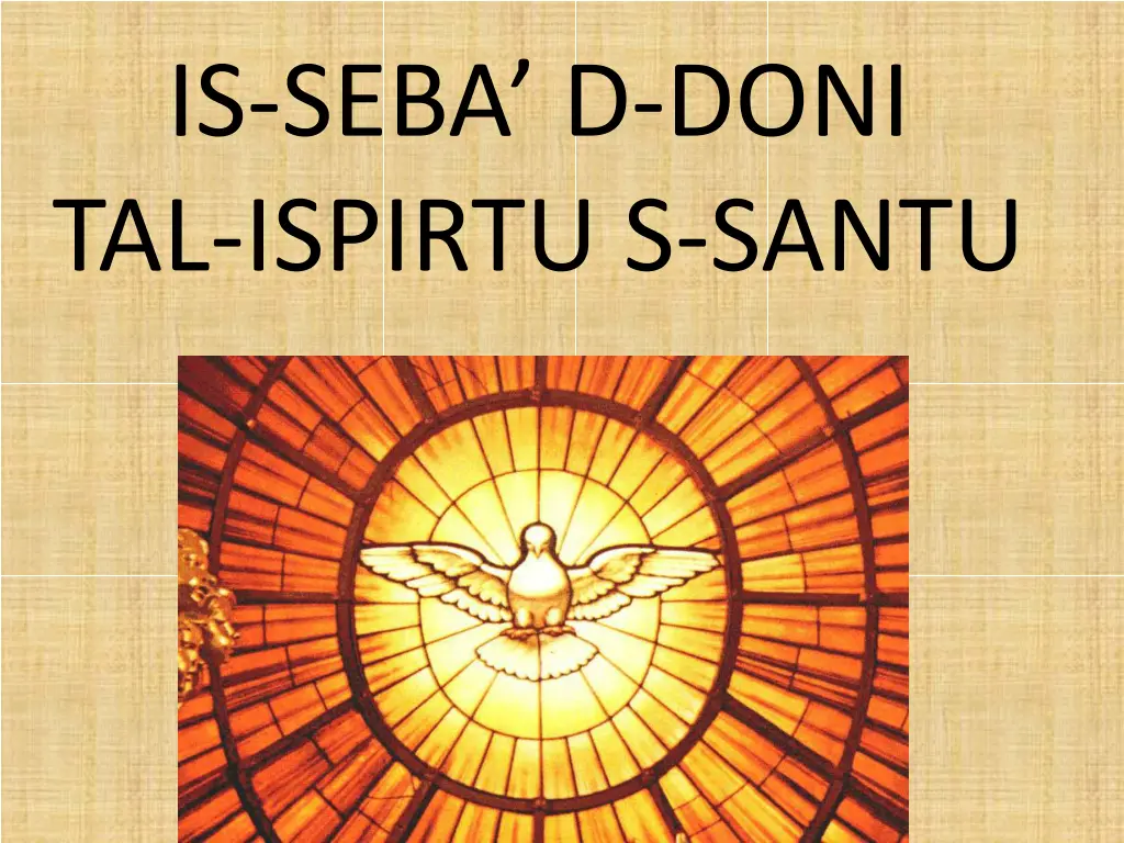 is seba d doni tal ispirtu s santu