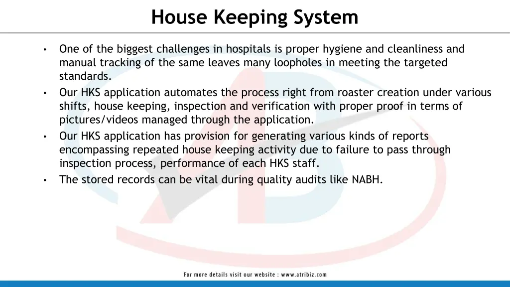 house keeping system