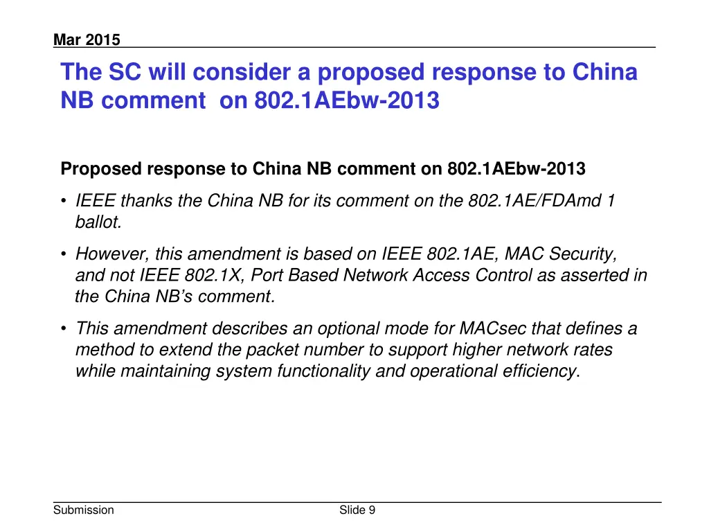 mar 2015 the sc will consider a proposed response 1