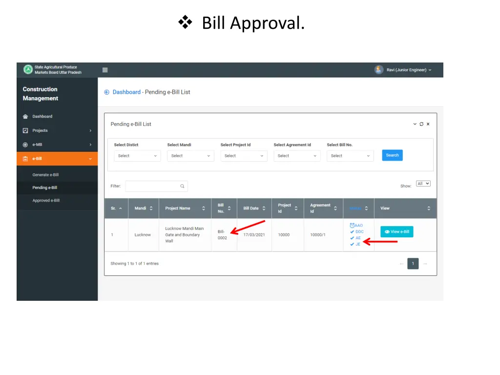 bill approval