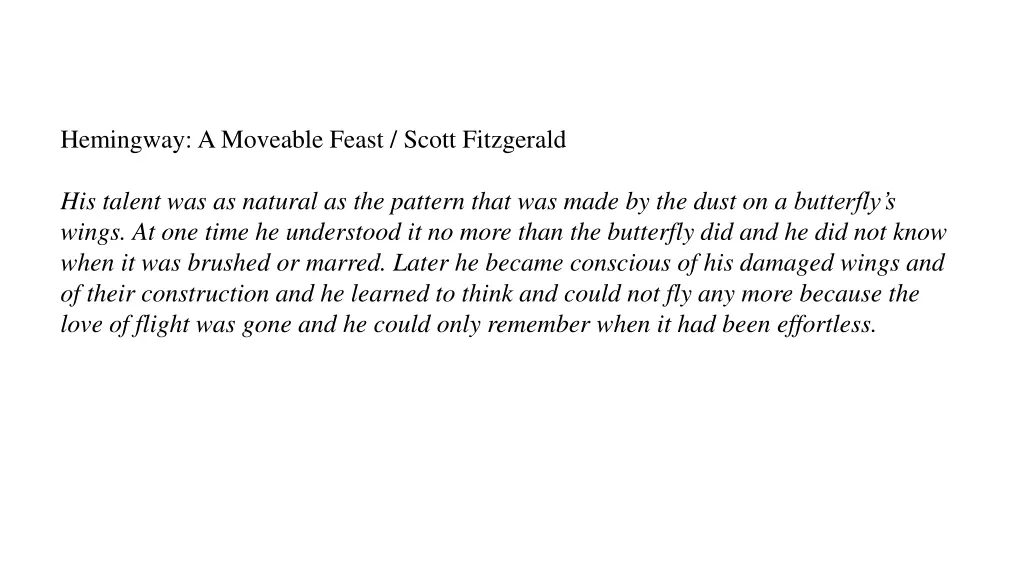 hemingway a moveable feast scott fitzgerald