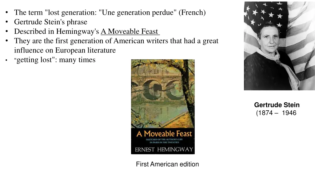 the term lost generation une generation perdue