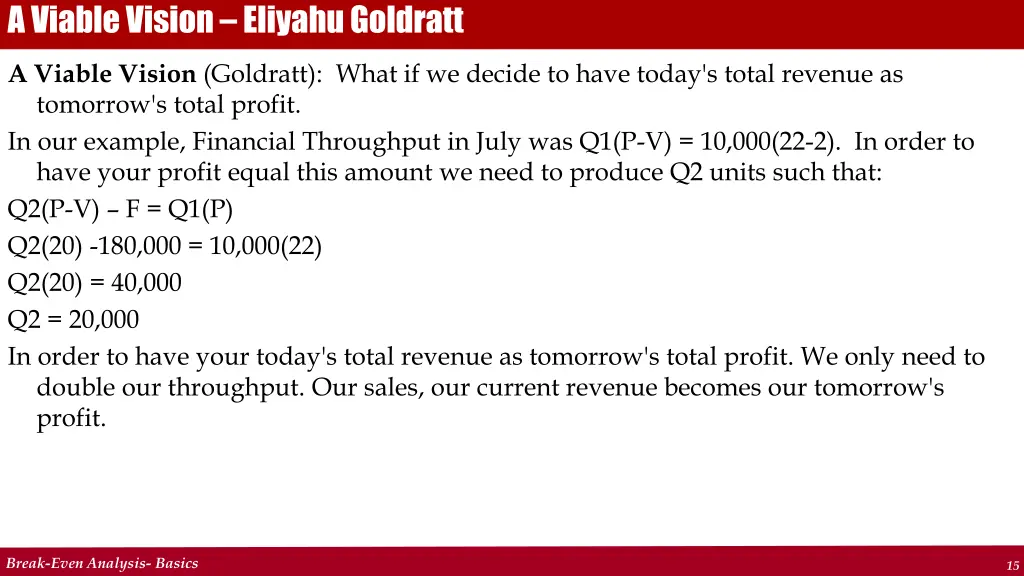 a viable vision eliyahu goldratt