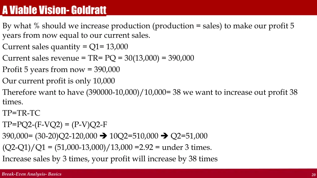 a viable vision goldratt