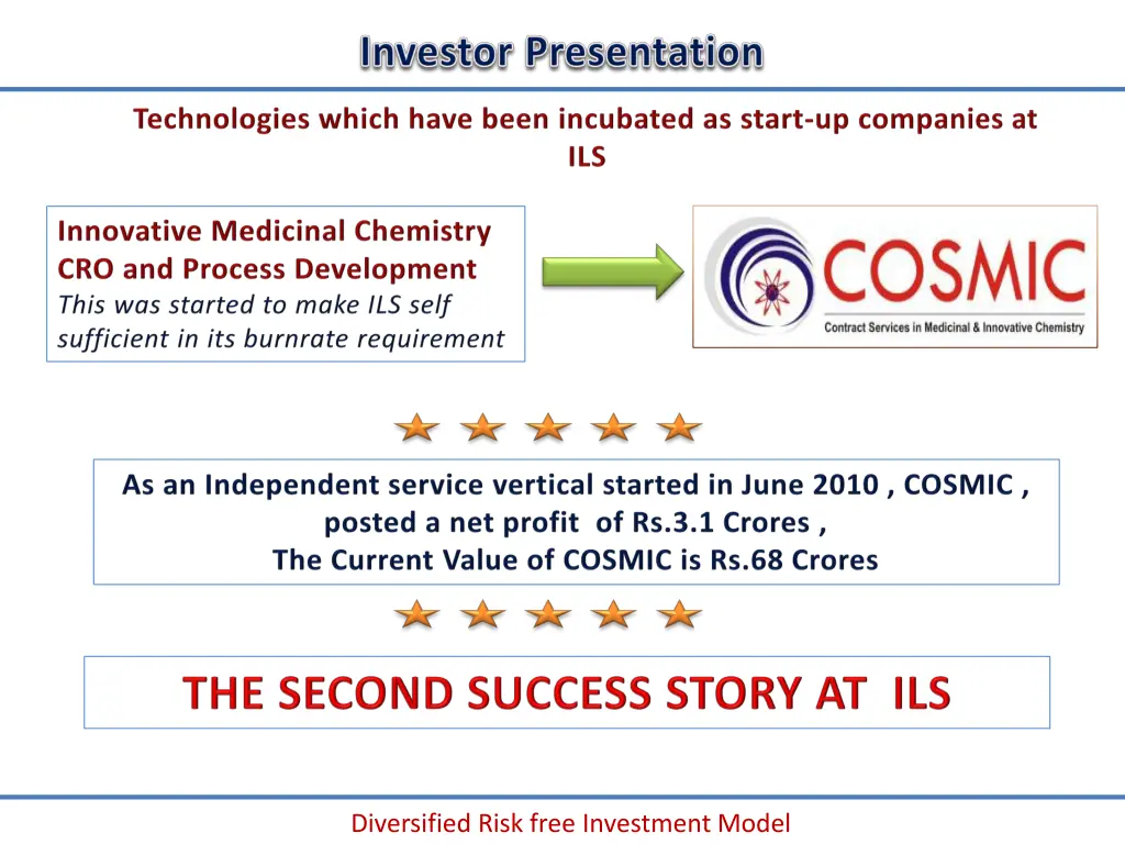 diversified risk free investment model 1