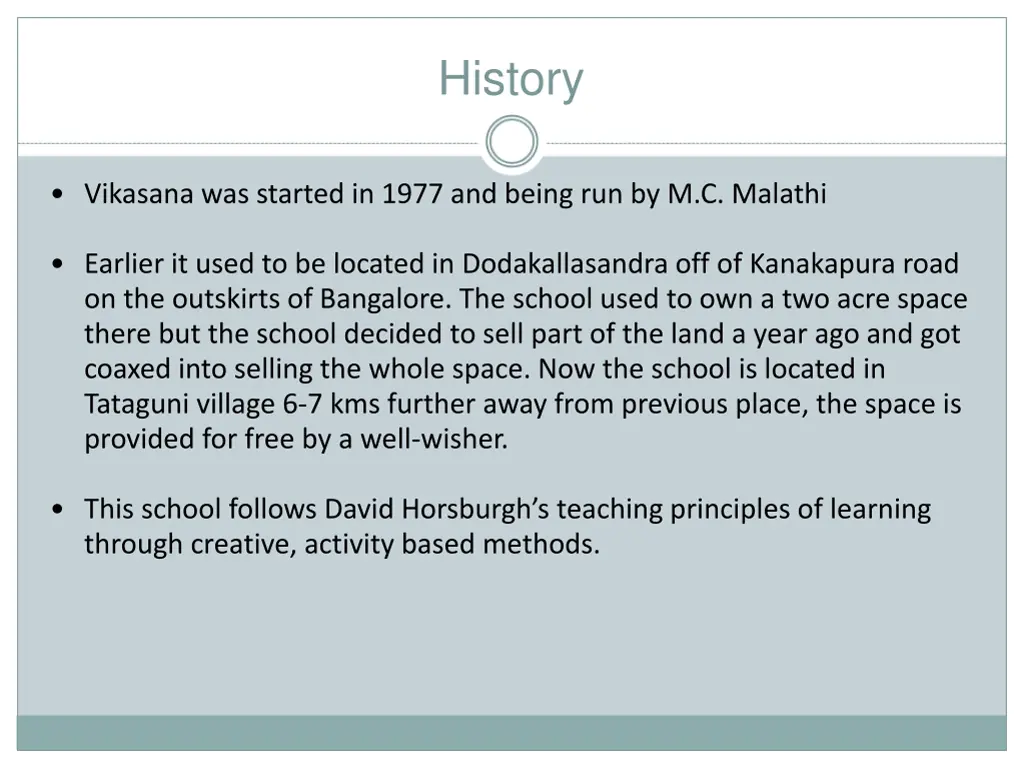 history