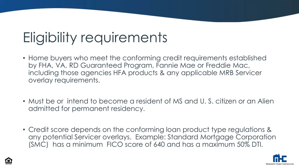 eligibility requirements 1