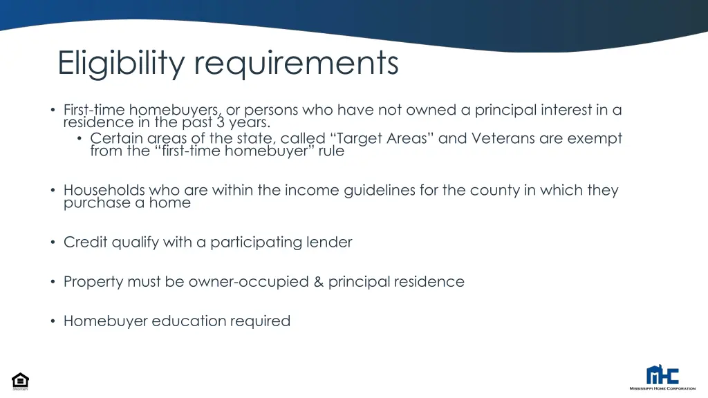 eligibility requirements