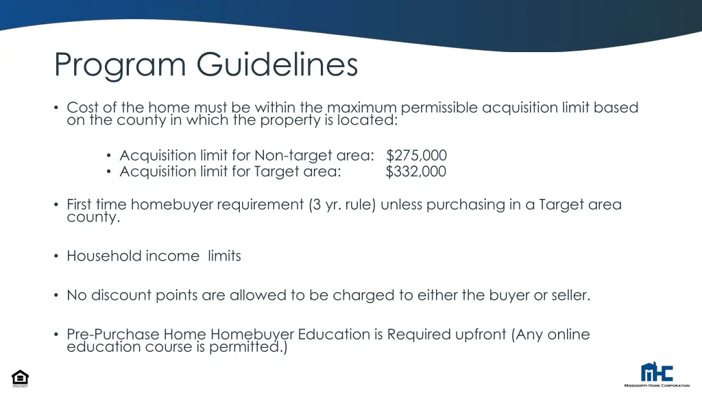 program guidelines