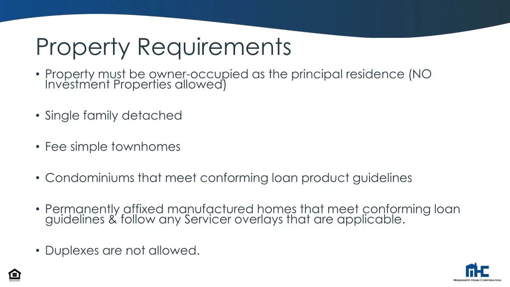 property requirements property must be owner
