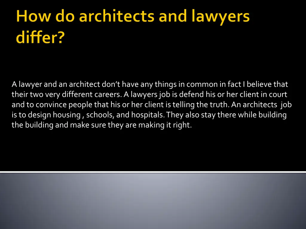a lawyer and an architect don t have any things