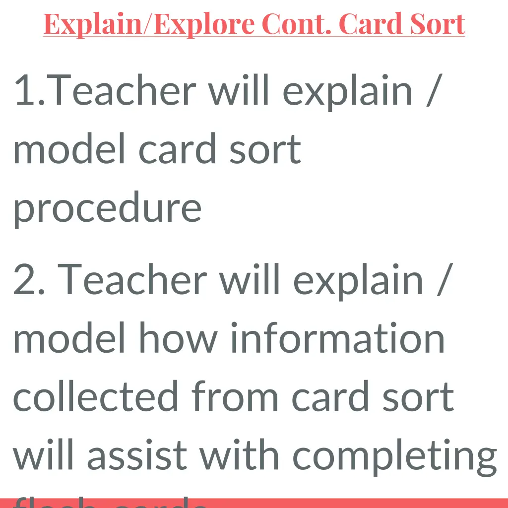 explain explore cont card sort
