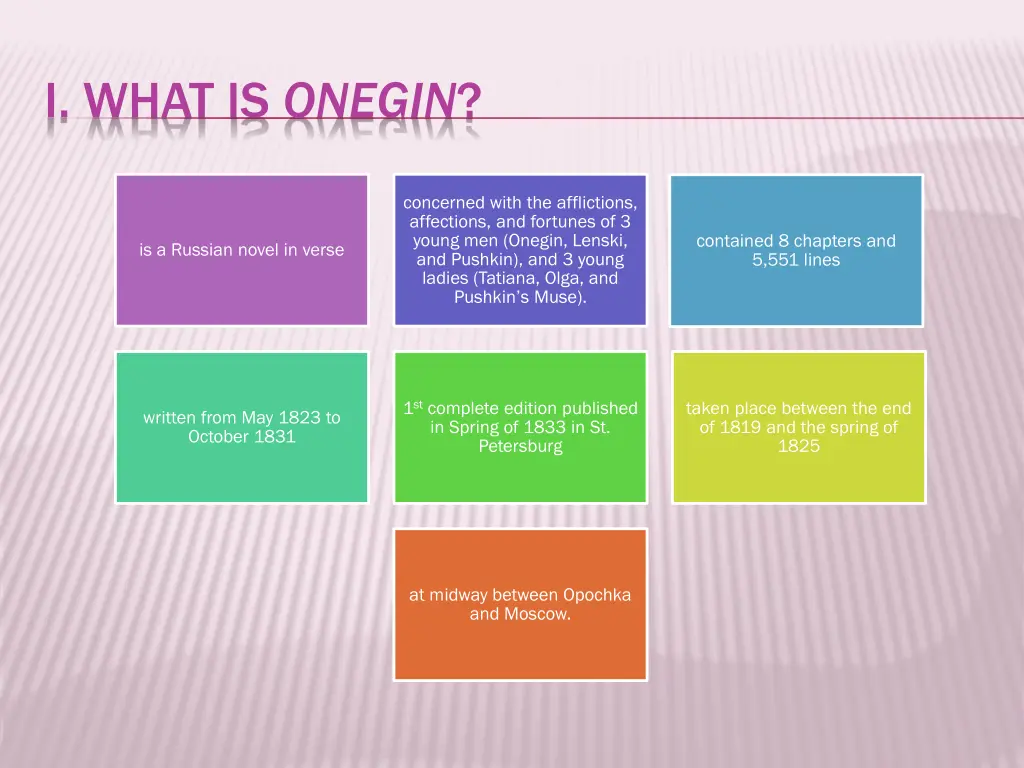 i what is onegin