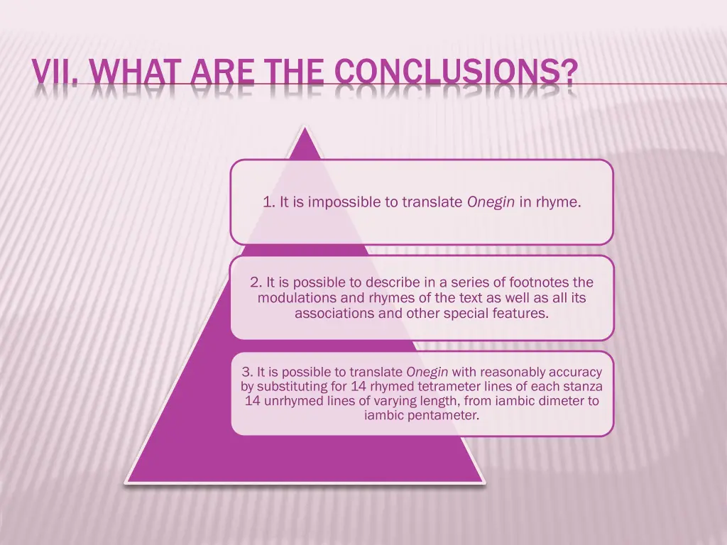 vii what are the conclusions