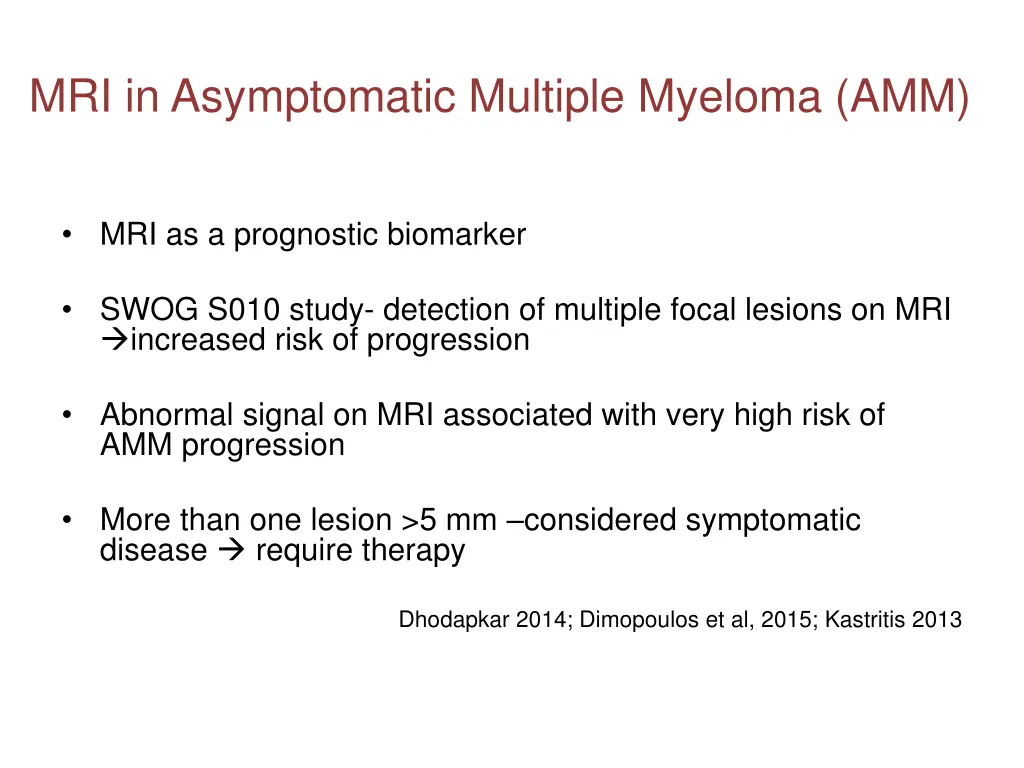 mri in asymptomatic multiple myeloma amm
