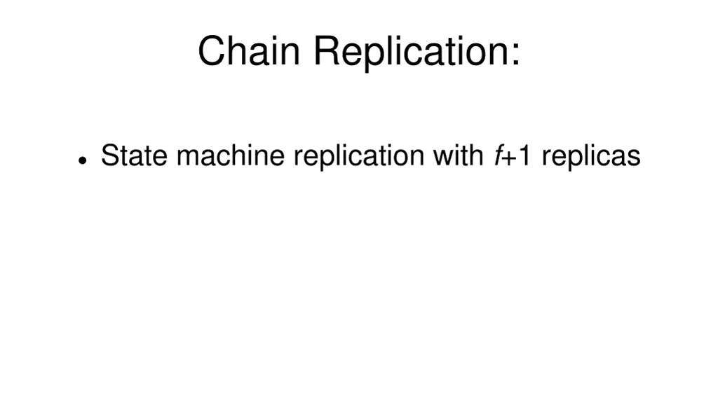 chain replication
