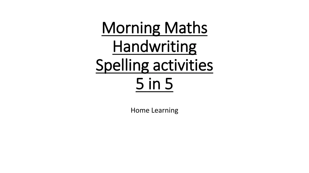morning maths morning maths handwriting