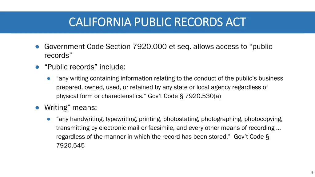 california public records act california public
