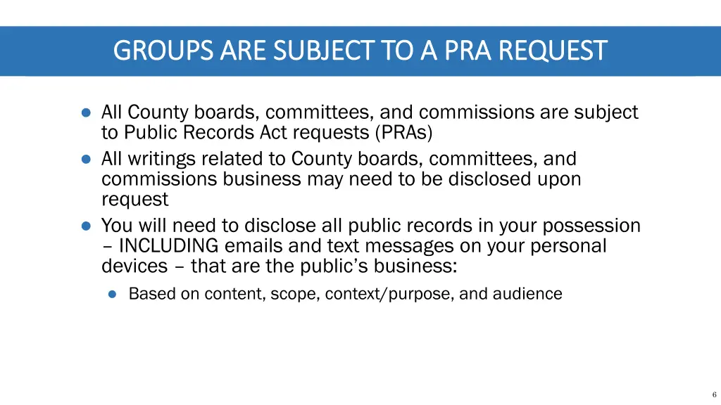 groups are subject to a pra request groups