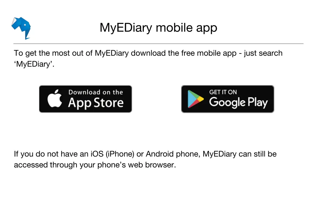 myediary mobile app