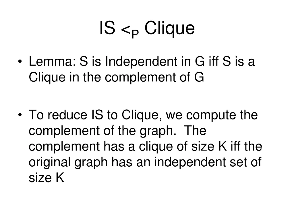 is p clique