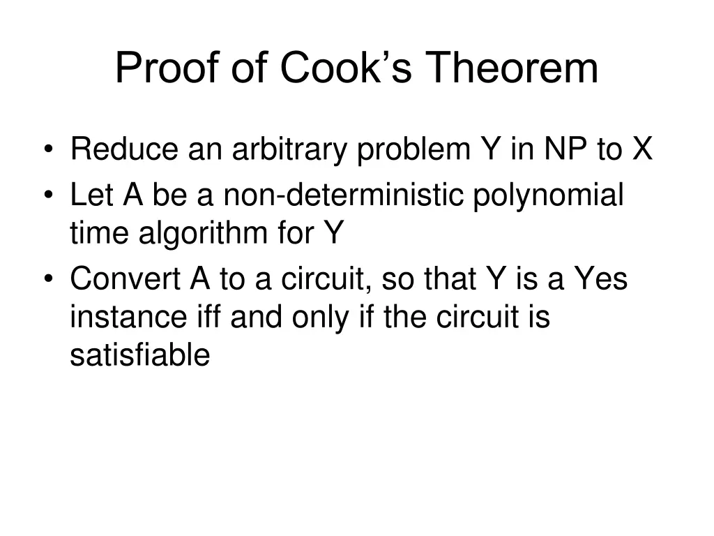proof of cook s theorem
