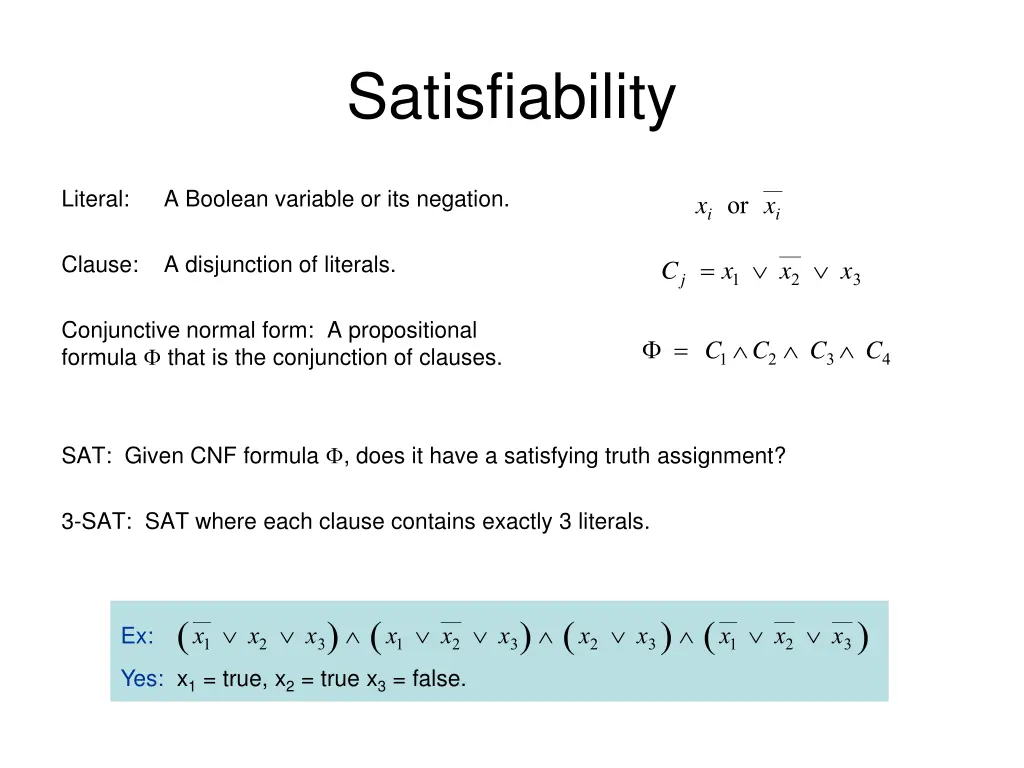 satisfiability