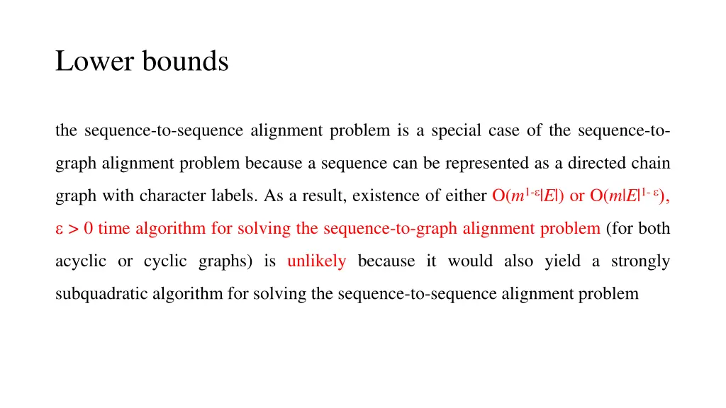 lower bounds