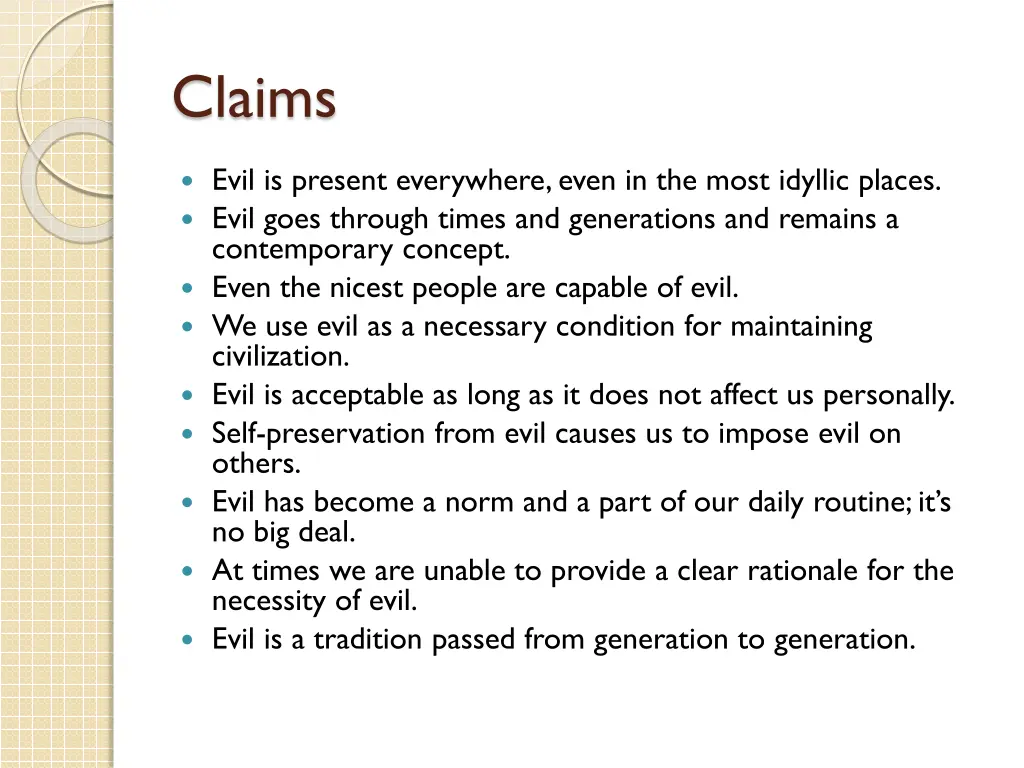 claims