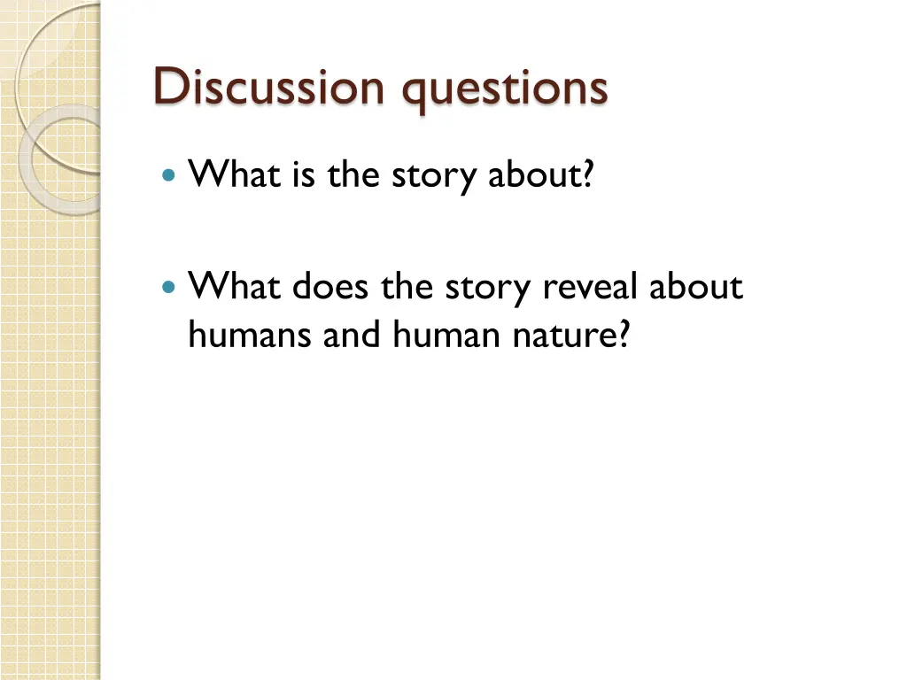 discussion questions