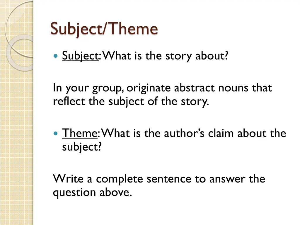subject theme