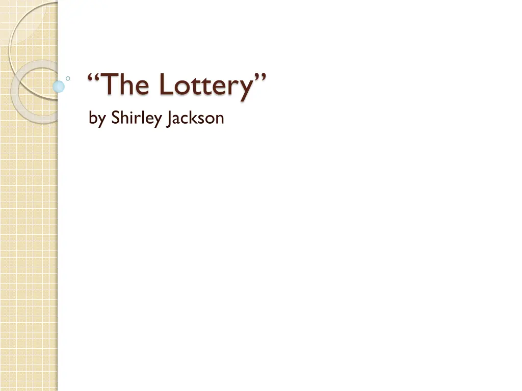 the lottery by shirley jackson
