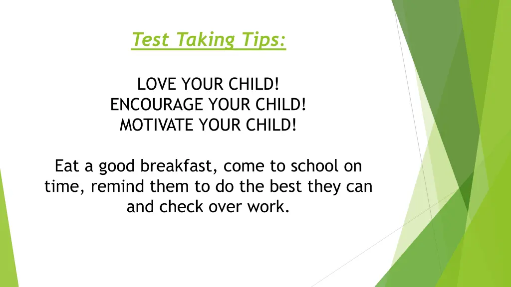 test taking tips