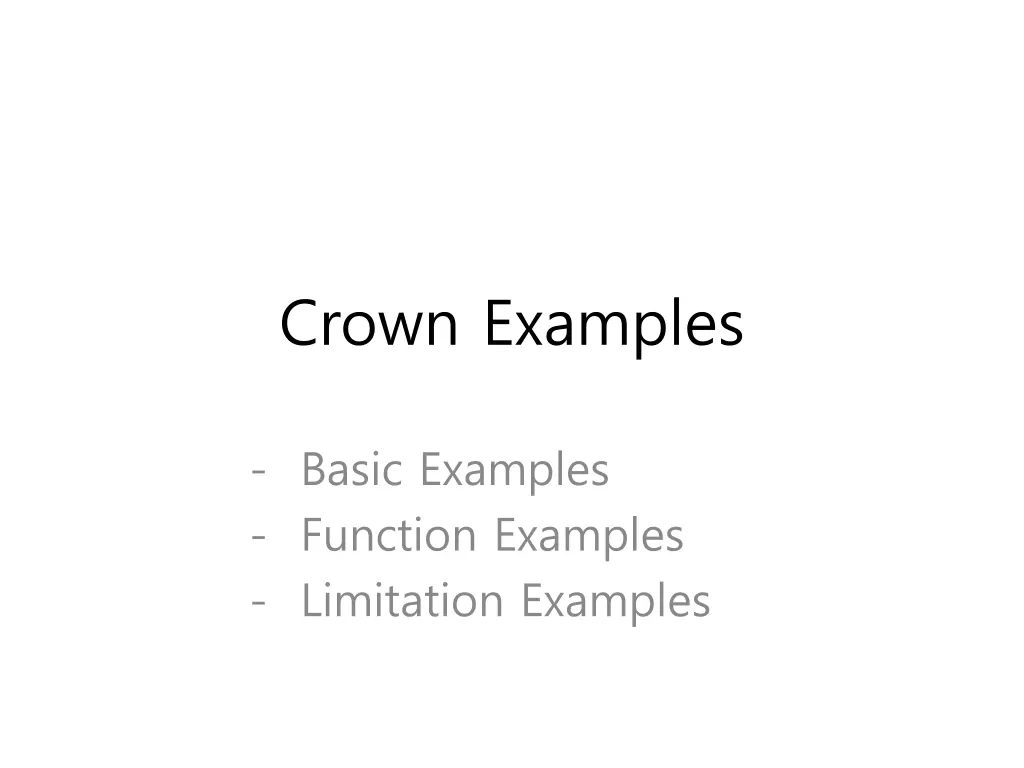 crown examples