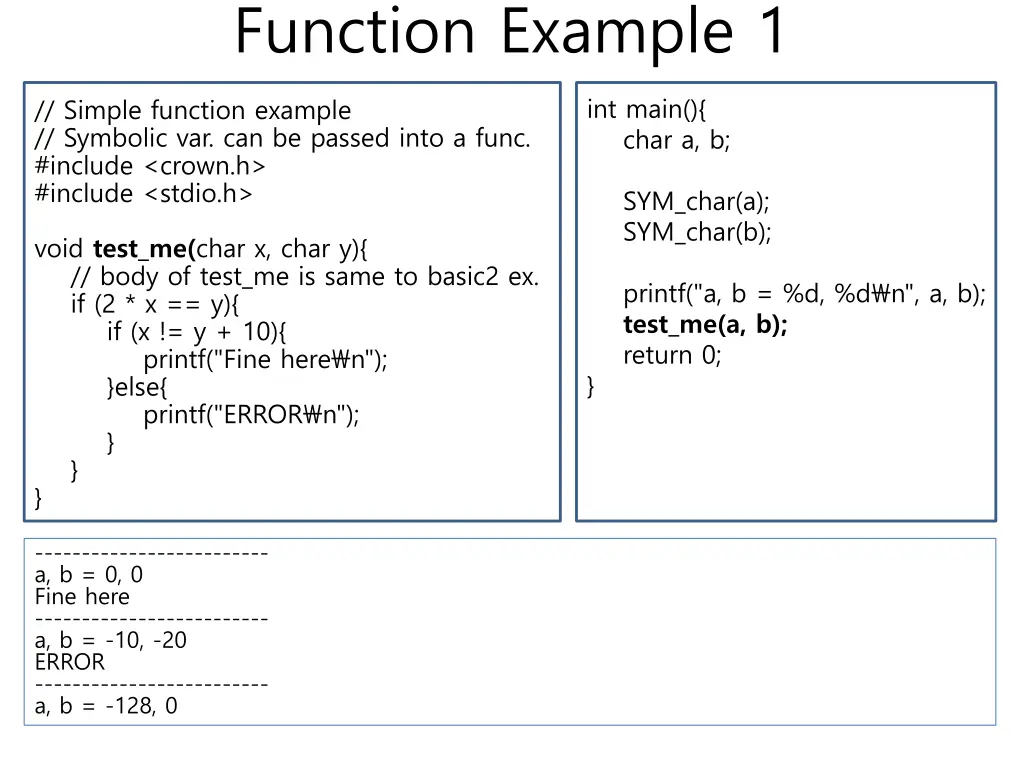 function example 1