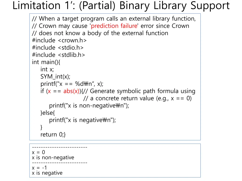 limitation 1 partial binary library support when