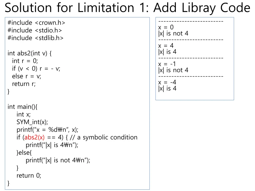 solution for limitation 1 add libray code include