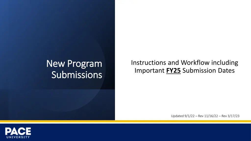new program new program submissions submissions