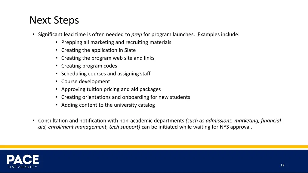 next steps