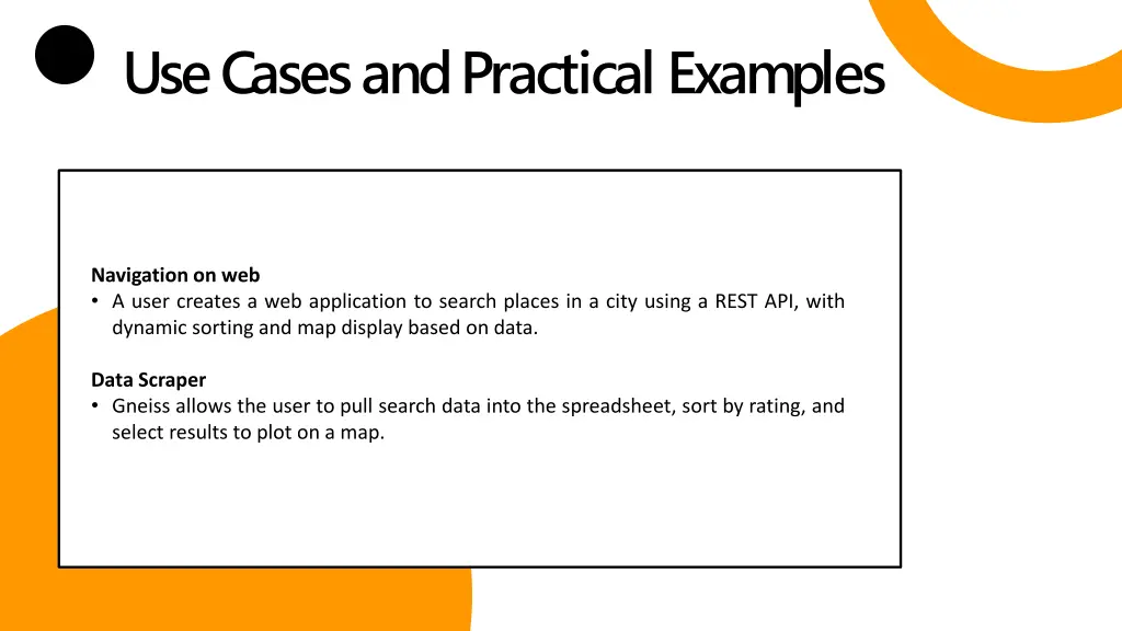 use cases and practical examples 1