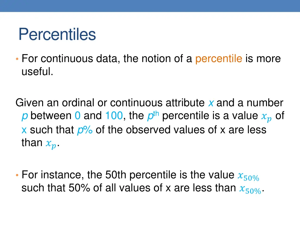 percentiles