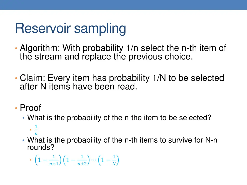 reservoir sampling