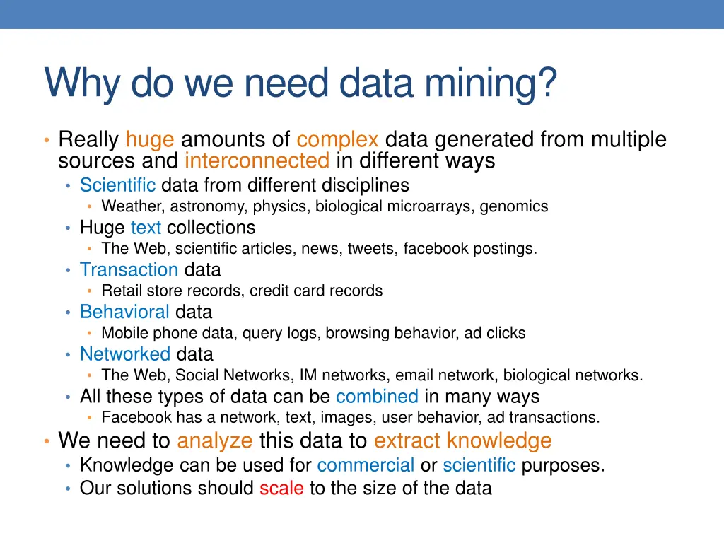 why do we need data mining