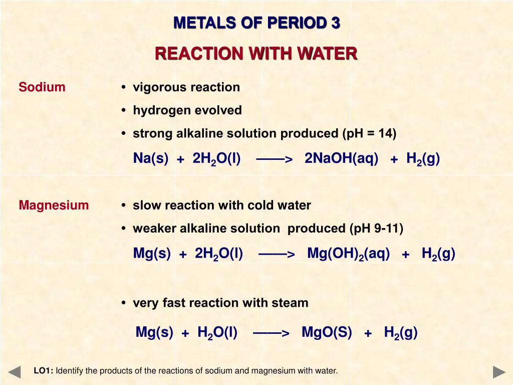 metals of period 3