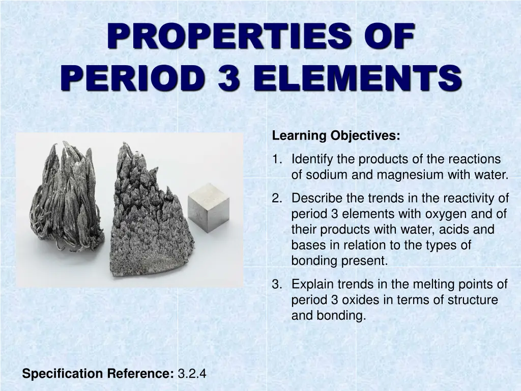 properties of period 3 elements