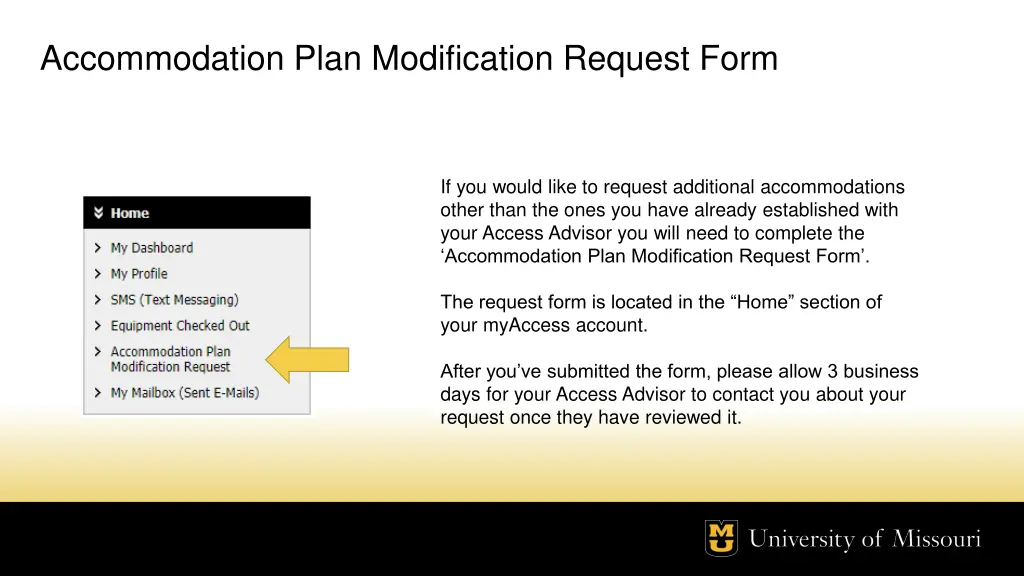 accommodation plan modification request form