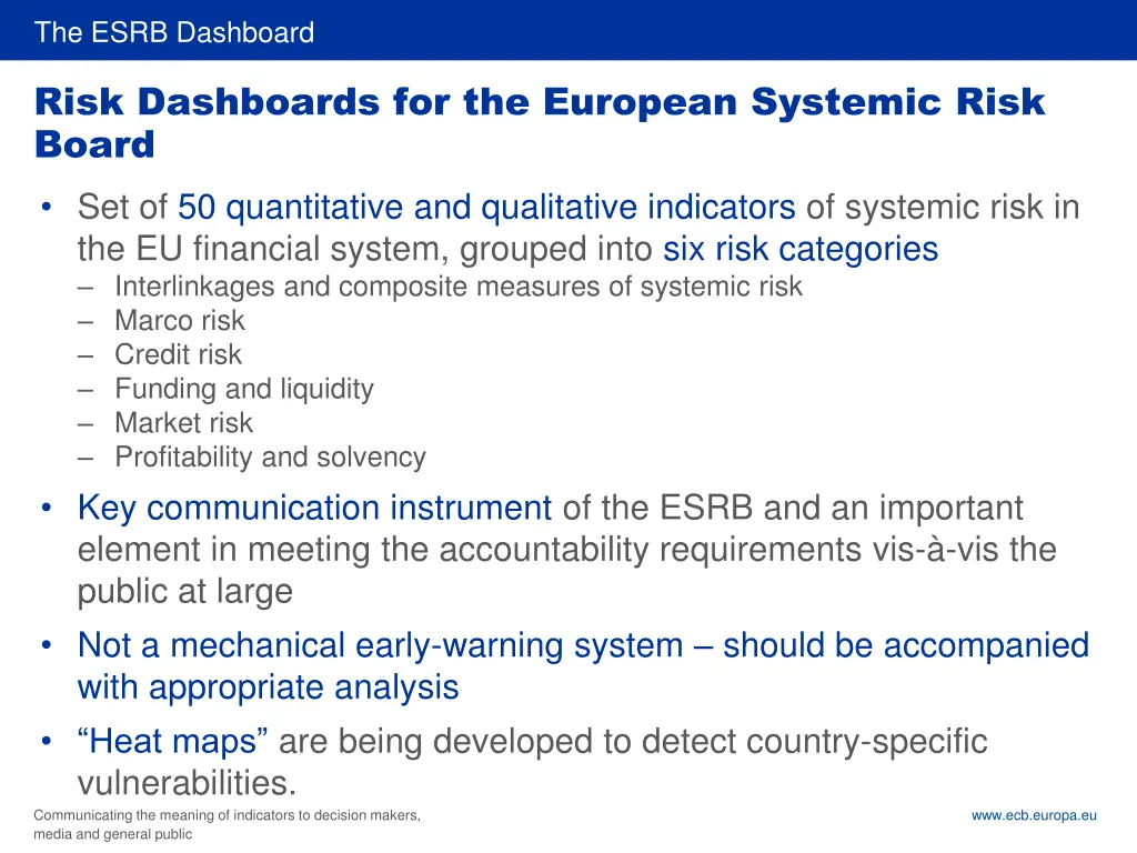 rubric the esrb dashboard