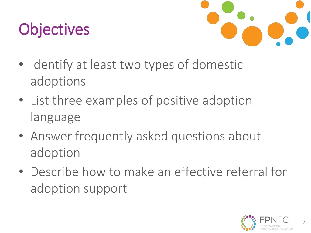 objectives objectives